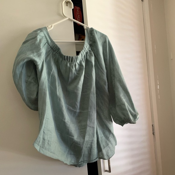 Forever New Off The Shoulder Top In light Green Size 16 Women’s - Picture 3 of 4